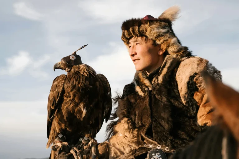 Nomadic eagle hunting culture in Kyrgyzstan