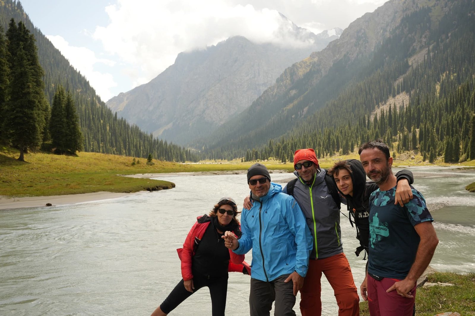 Scenic valley on the way to Altyn Arashan Kyrgyzstan
